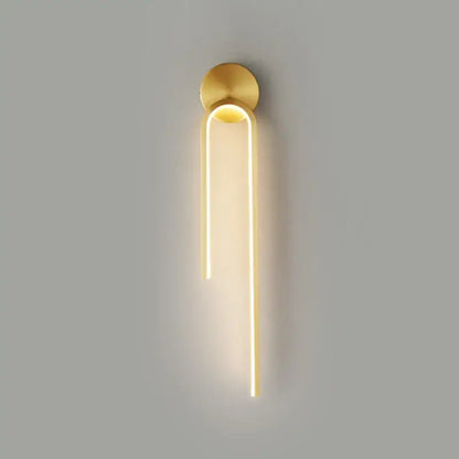 Modern minimalist black & gold led wall lamp for living room
