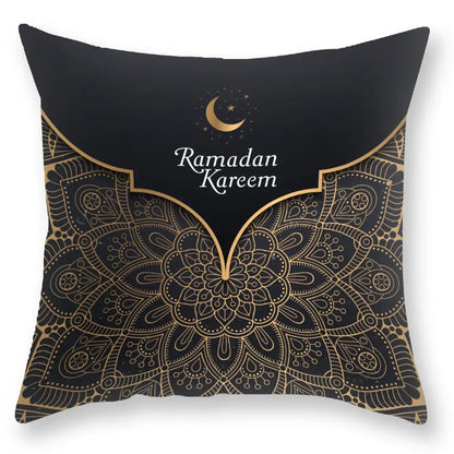 Luxury black gold mandala throw pillowcase bedroom decor