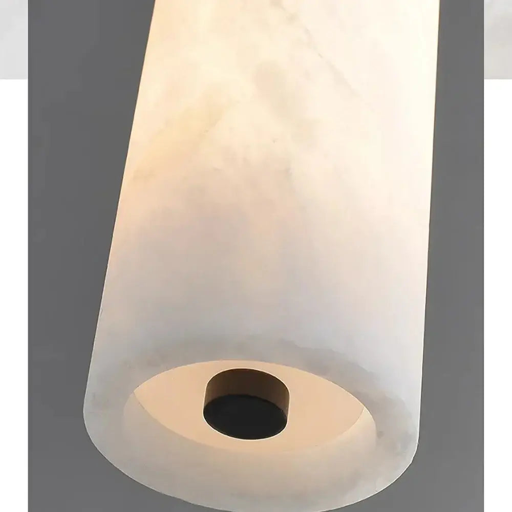 Modern black gold marble cylinder pendant light kitchen fixture