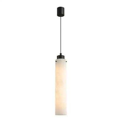 Modern black gold marble cylinder pendant light kitchen fixture