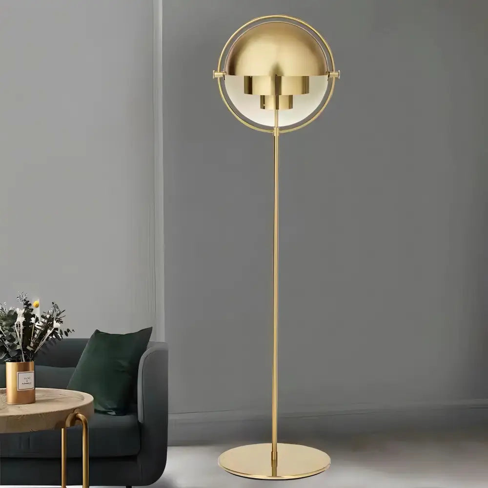 Modern flower black & gold metal floor lamp for living room