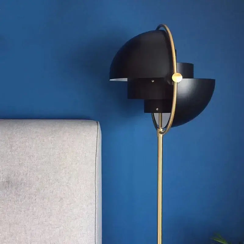 Modern flower black & gold metal floor lamp for living room