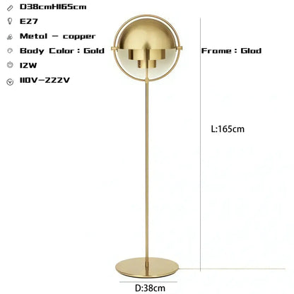 Modern flower black & gold metal floor lamp for living room