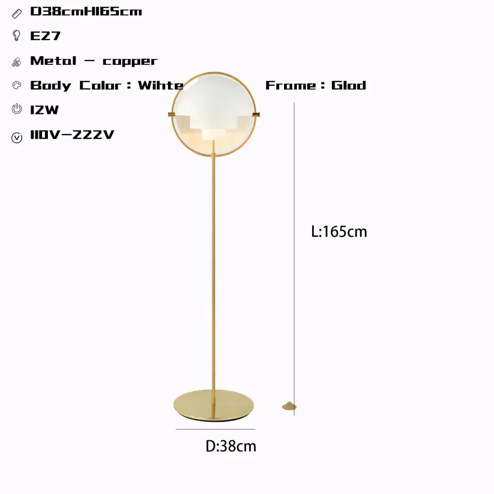 Modern flower black & gold metal floor lamp for living room