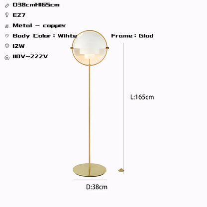 Modern flower black & gold metal floor lamp for living room