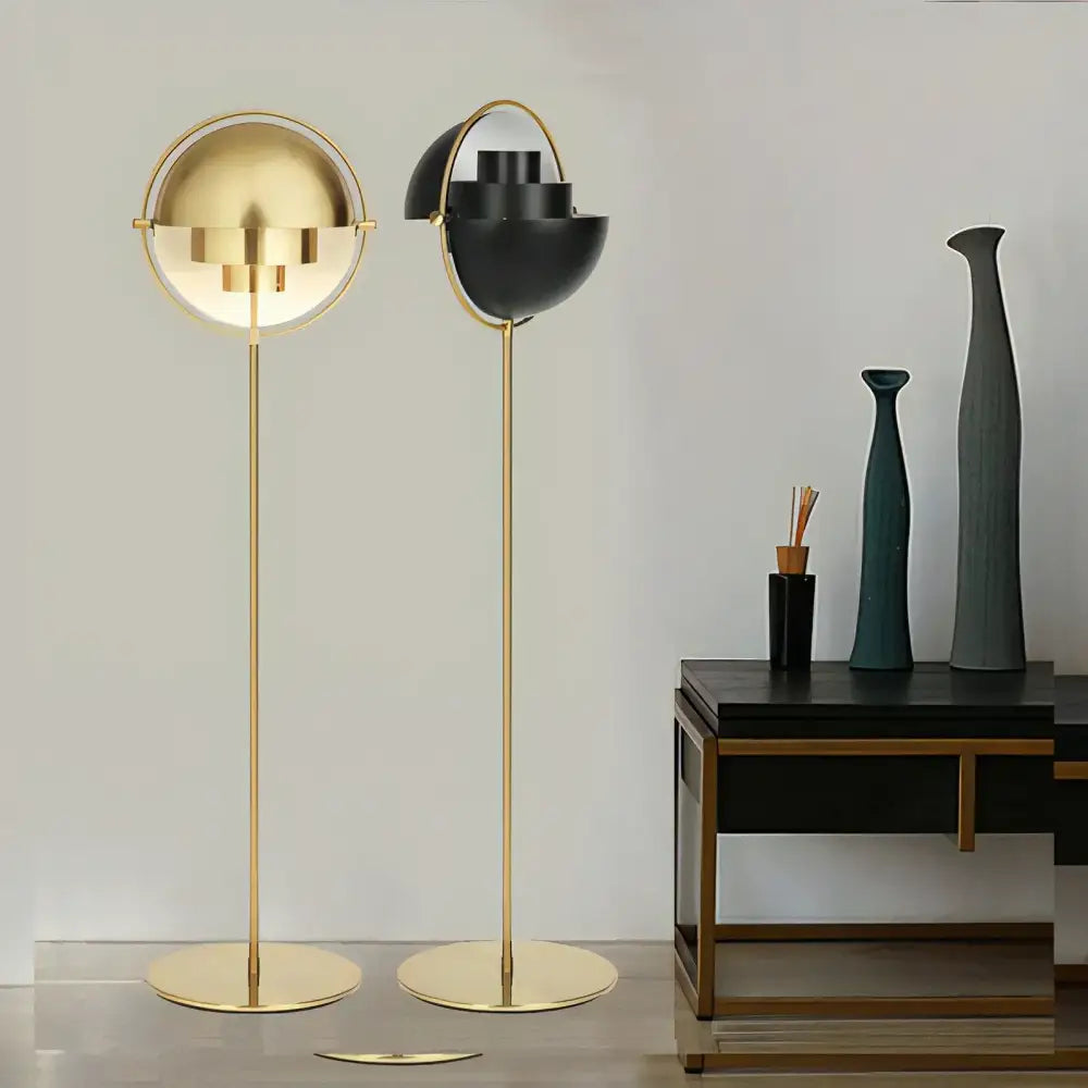 Modern flower black & gold metal floor lamp for living room