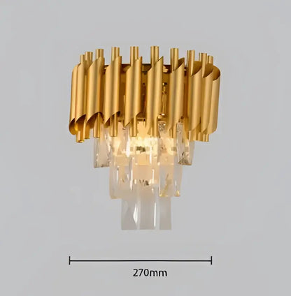 Modern black & gold metal led chandelier dining room crystal lamp