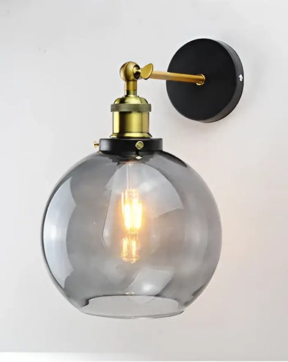 Modern black gold molecule glass ball chandelier living room light