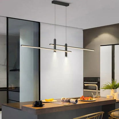 Modern black & gold nordic led pendant chandelier for dining room