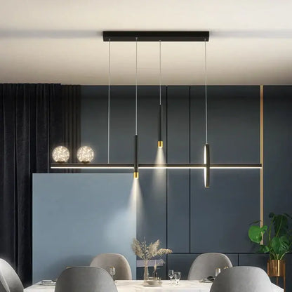 Modern black & gold pendant lamp for dining room and kitchen