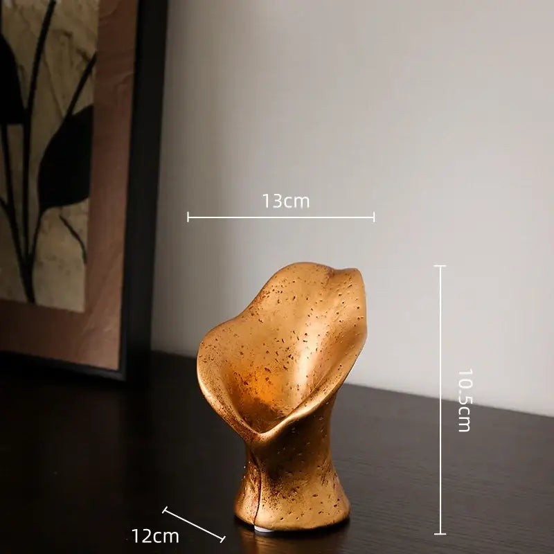 Modern black & gold resin handicrafts display vase living room decor