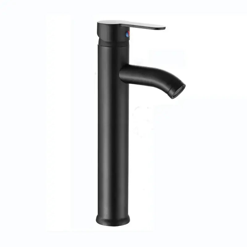 Modern matte black & golden single handle basin faucet bathroom sink