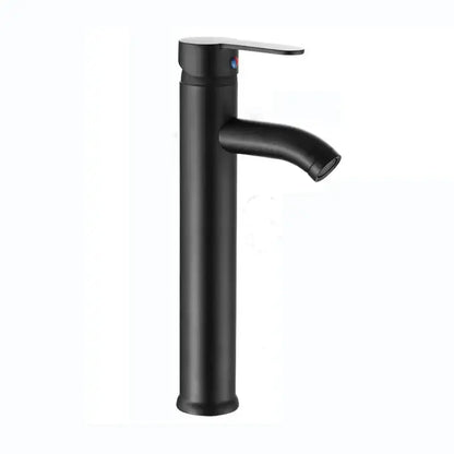 Modern matte black & golden single handle basin faucet bathroom sink