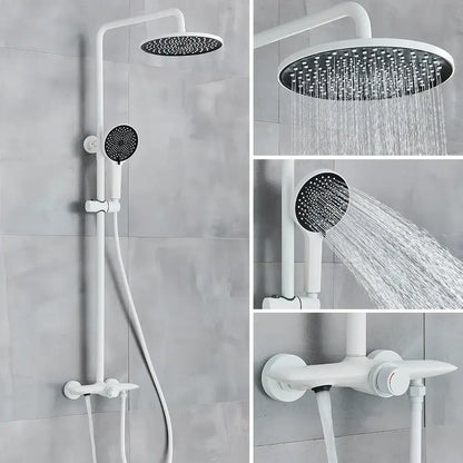 Modern bronze black gray wall mounted shower system with bathtub faucet bathroom set