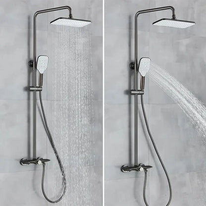 Modern bronze black gray wall mounted shower system with bathtub faucet bathroom set