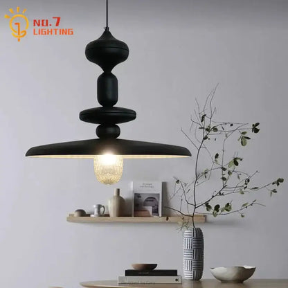 Minimalist black gyroscope pendant lights dining room crystal art