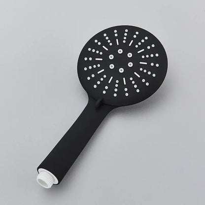 Matte black hand-held shower head bathroom water saving rainfall