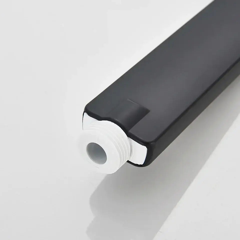 Matte black hand-held shower head bathroom water saving rainfall