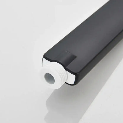 Matte black hand-held shower head bathroom water saving rainfall