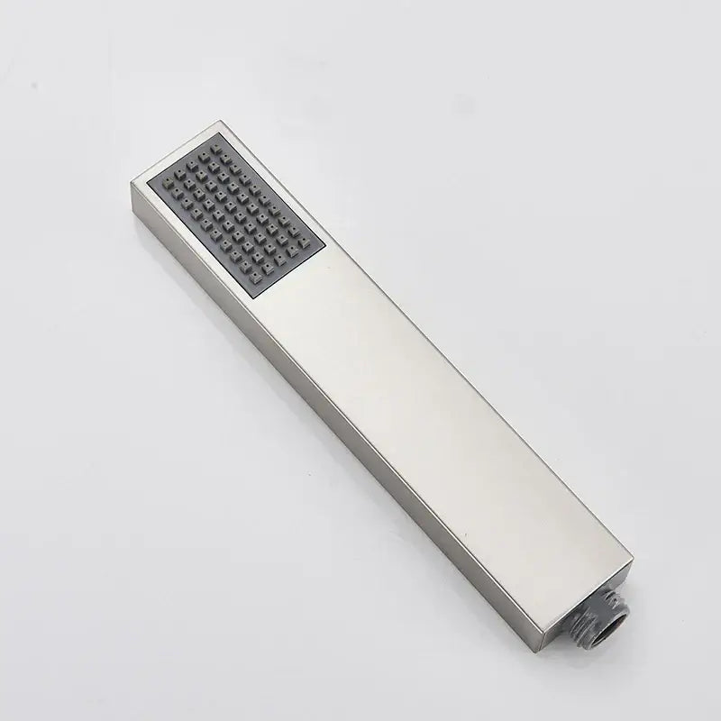 Matte black hand-held shower head bathroom water saving rainfall