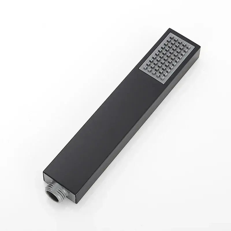 Matte black hand-held shower head bathroom water saving rainfall