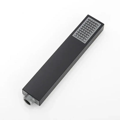 Matte black hand-held shower head bathroom water saving rainfall