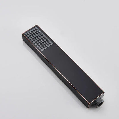 Matte black hand-held shower head bathroom water saving rainfall