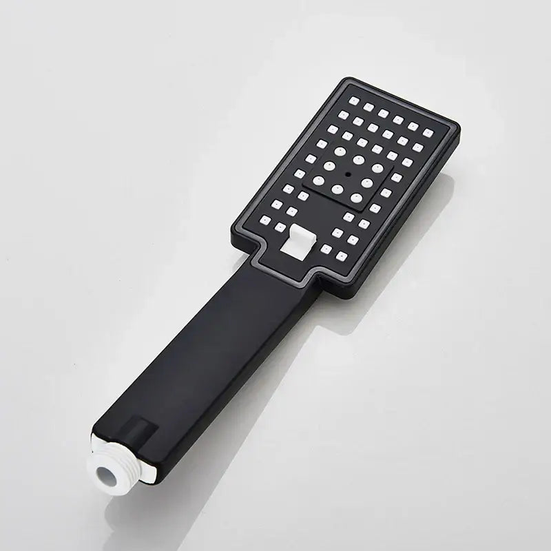 Matte black hand-held shower head bathroom water saving rainfall