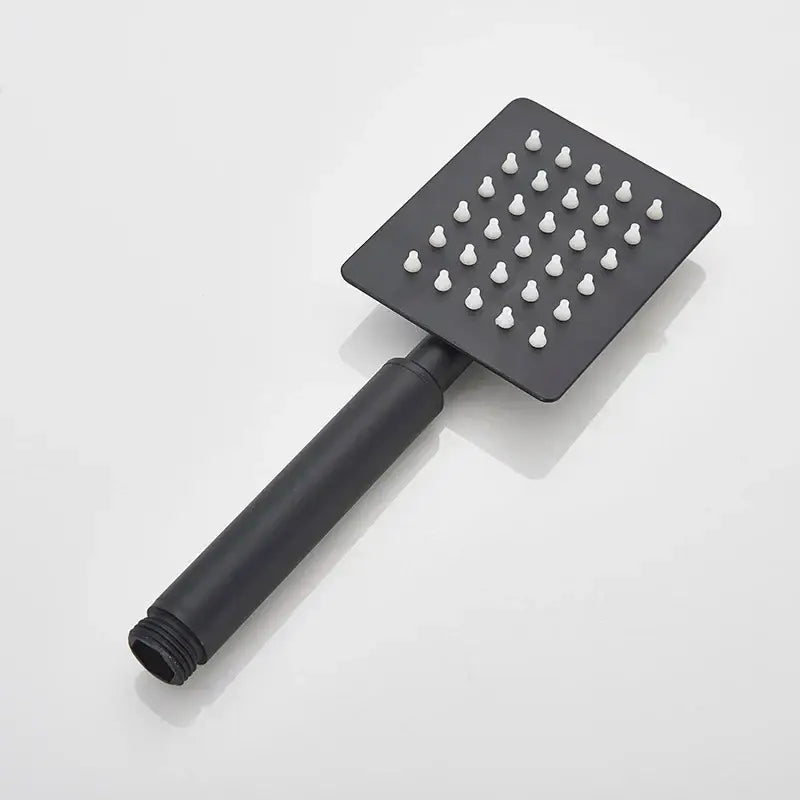 Matte black hand-held shower head bathroom water saving rainfall