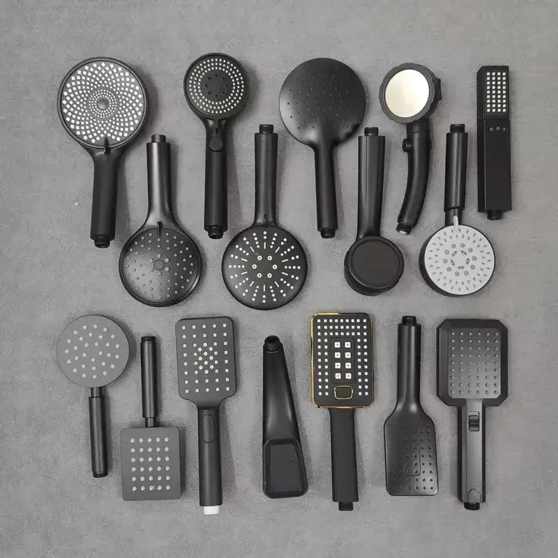 Matte black high pressure handheld shower head bathroom rainfall