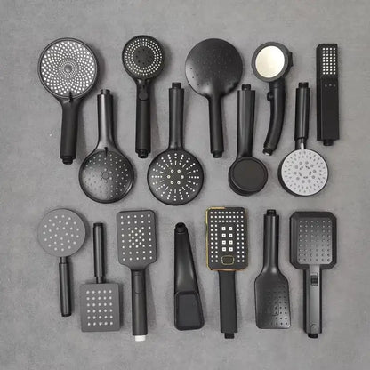 Matte black high pressure handheld shower head bathroom rainfall
