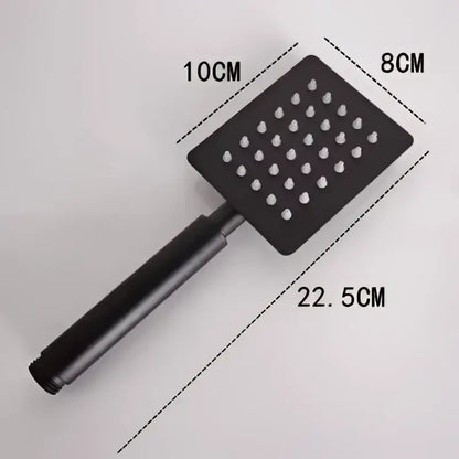 Matte black high pressure handheld shower head bathroom rainfall