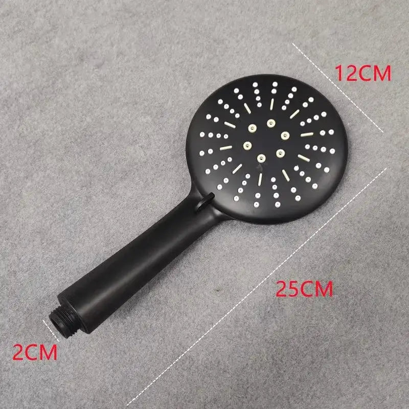 Matte black high pressure handheld shower head bathroom rainfall