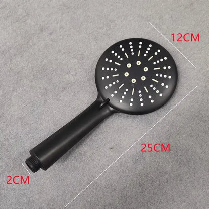 Matte black high pressure handheld shower head bathroom rainfall