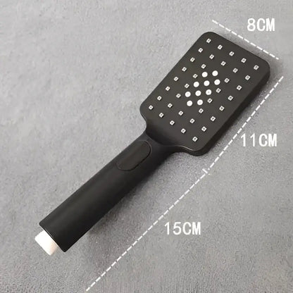 Matte black high pressure handheld shower head bathroom rainfall