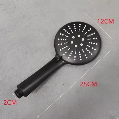 Matte black high pressure handheld shower head bathroom rainfall