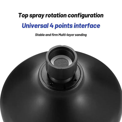 Matte black high pressure shower head bathroom rotatable rainshower