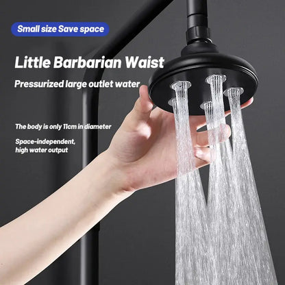 Matte black high pressure shower head bathroom rotatable rainshower