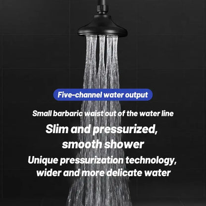 Matte black high pressure shower head bathroom rotatable rainshower