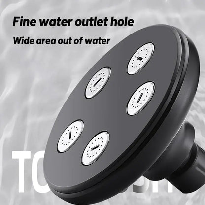 Matte black high pressure shower head bathroom rotatable rainshower