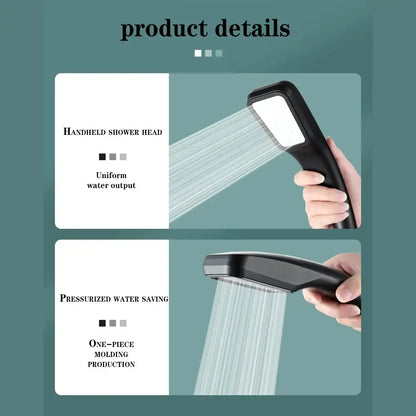 Modern matte black high pressure rainfall shower head bathroom nozzle