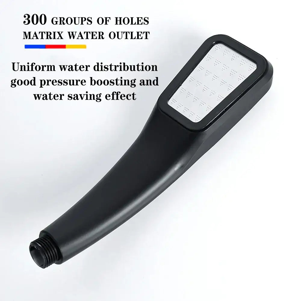 Modern matte black high pressure rainfall shower head bathroom nozzle