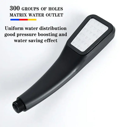 Modern matte black high pressure rainfall shower head bathroom nozzle