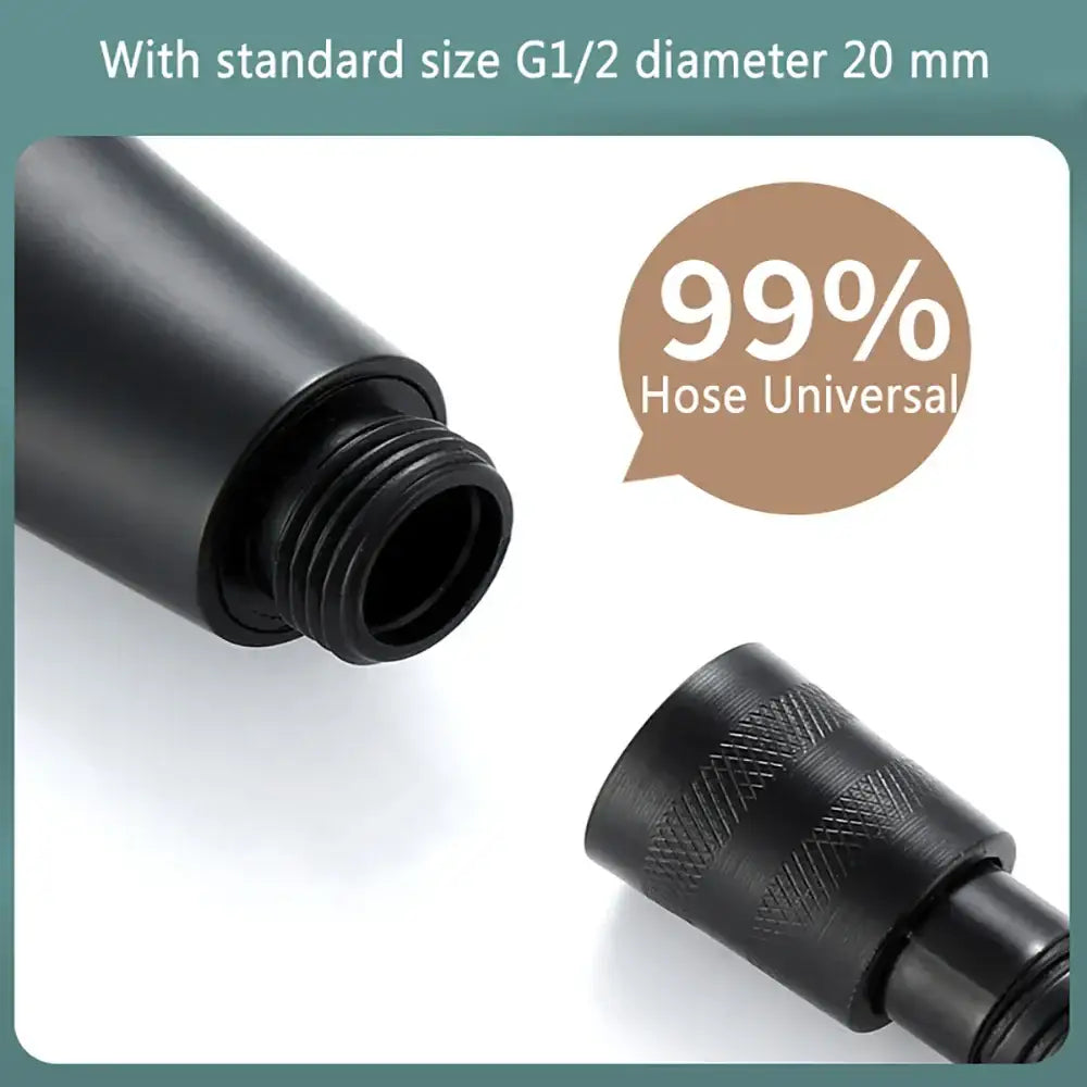 Modern matte black high pressure rainfall shower head bathroom nozzle