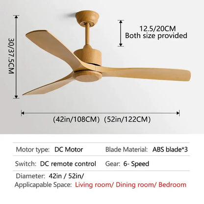 Modern black industrial ceiling fan with wood blades living room
