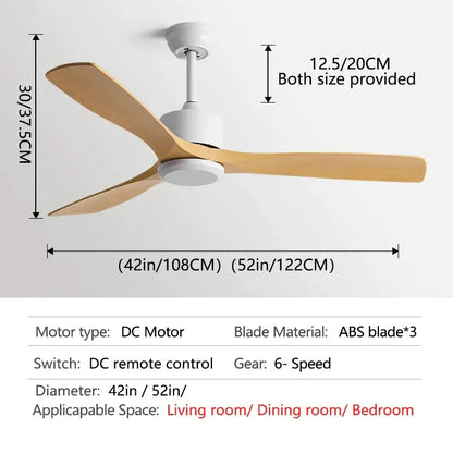 Modern black industrial ceiling fan with wood blades living room