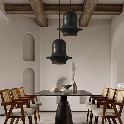 Rustic matte black industrial chandelier dining room pendant lights