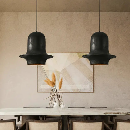 Rustic matte black industrial chandelier dining room pendant lights
