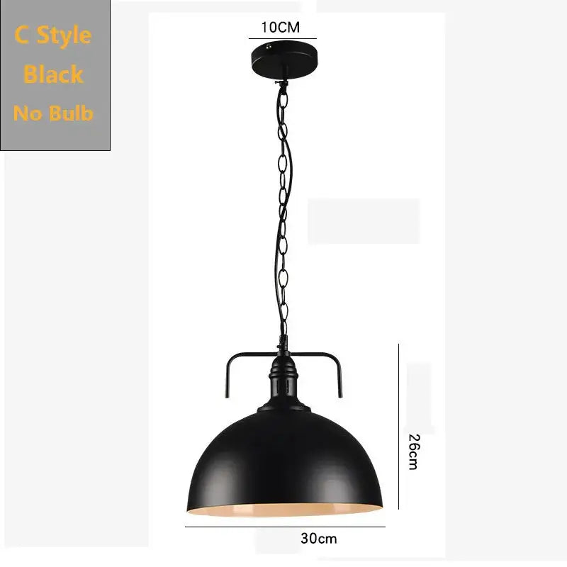Industrial black pendant light kitchen island dome and cage designs