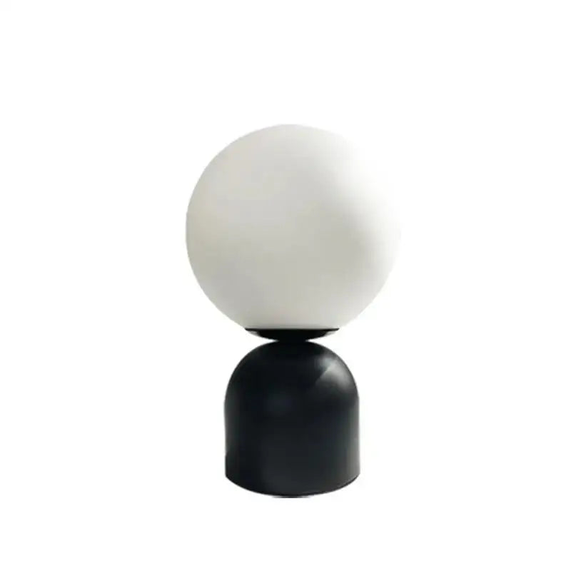 Nordic black iron glass ball table lamps bedroom led lighting fixture